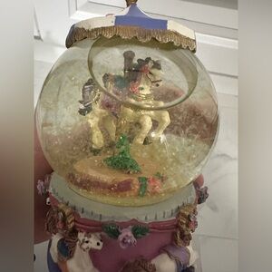 Vintage
 Musical Water Snow Globe Horse Carousel